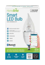 Feit HomeBrite Smart B10 E12 Candelabra LED Bulb Soft White 40 Watt Equivalence