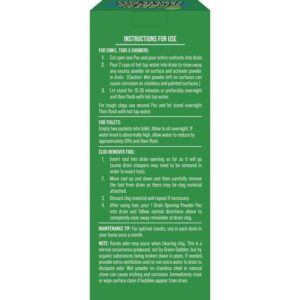 Green Gobbler Ecoworks Powder Drain Opener Pacs 6.53 oz 3 pk - Image 2