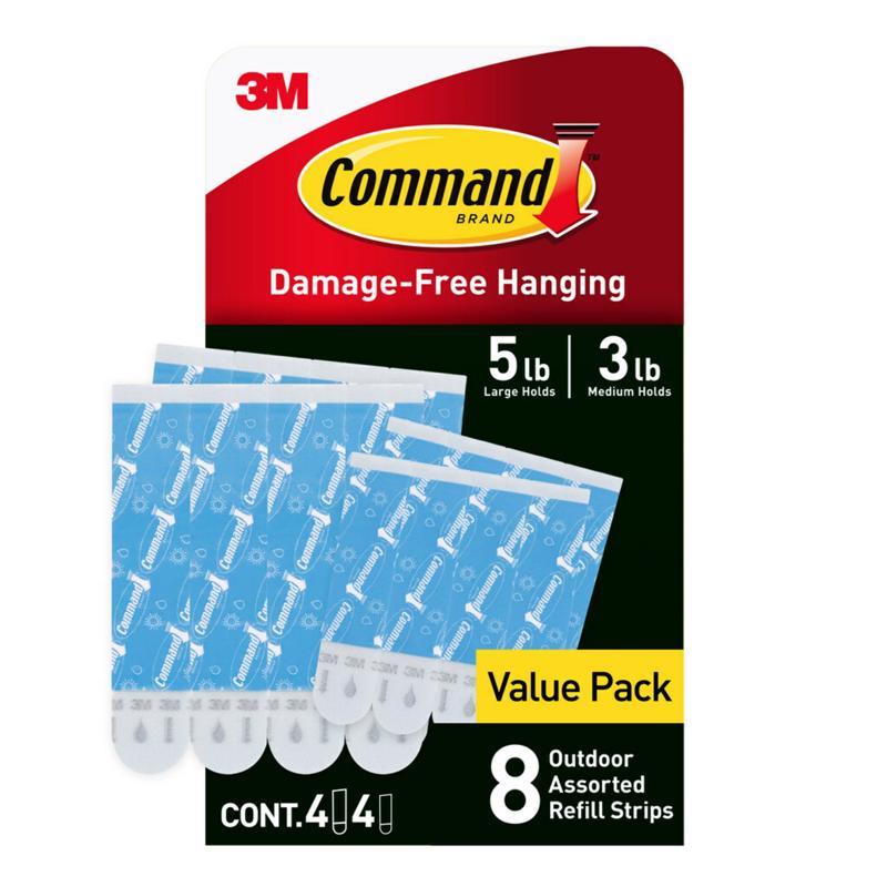 Command Assorted Foam Refill Strips 8 pk 17615AWB-8ESF