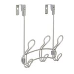Zenna Home SnugFit Over the Door Hook Rack with 3 Double Hooks, Satin Nickel