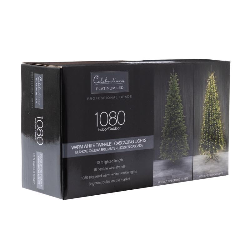 Celebrations LED Cluster Warm White 1080 ct String Christmas Lights 10 ft. - Image 3