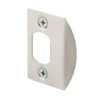 Prime-Line 2-1/4 in. H X 1-5/8 in. L Satin Nickel Gray Steel Latch Strike Plate