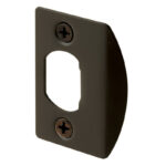 Prime-Line 2.25 in. H X 1.44 in. L Classic Bronze Steel Latch Strike Plate 2pk