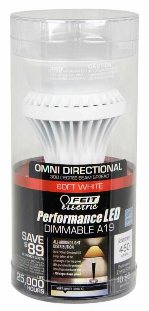 Feit A19 Medium Base (E26) LED Bulb Soft White 40 Watt Equivalence - Image 2