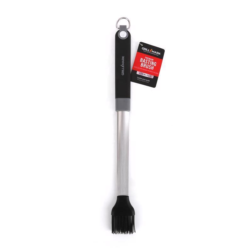 Grill Mark Silicone/Steel Black/Silver Grill Basting Brush