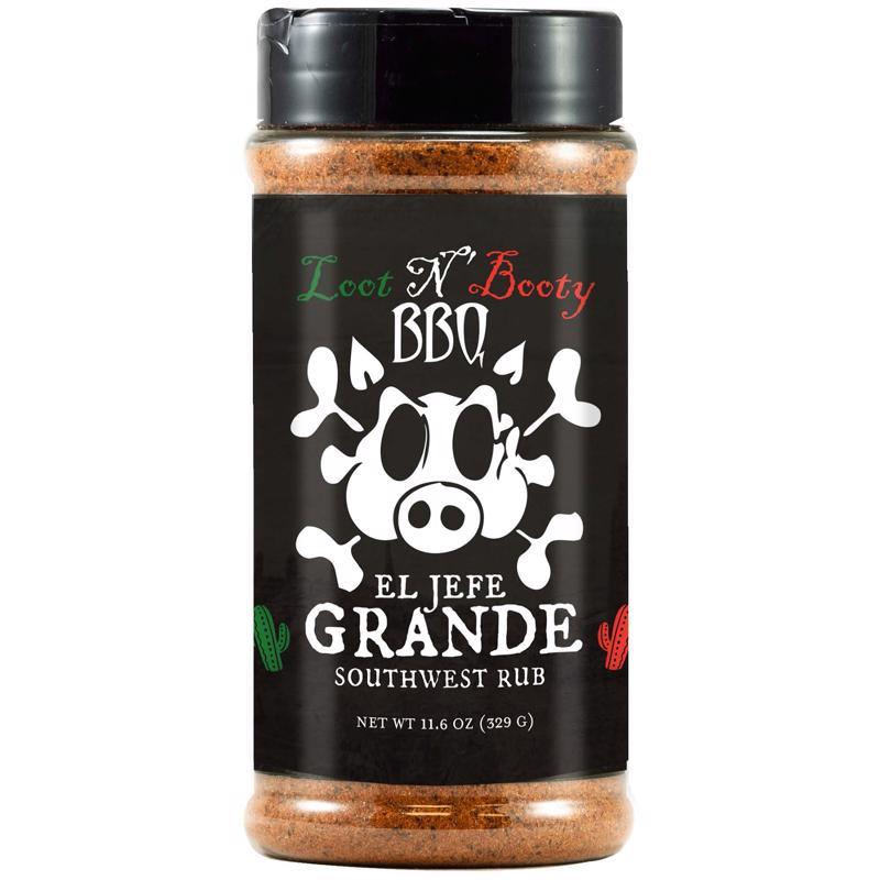Loot N' Booty El Jefe Grande Bar-B-Q Rub/Seasoning 11.6 oz
