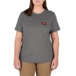 Milwaukee Gridiron Short Sleeve Women's Round Neck Gray Tee Shirt Small