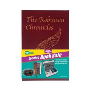 Lucky Line Combination Lock Burgundy Book Safe 62200 - Image 2