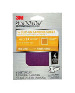 3M Sandblaster 5-1/2 in. L X 4-1/2 in. W 180 Grit Silicon Carbide Sandpaper 4 pk