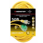 Monster Just Power It Up Outdoor 50 ft. L Yellow Extension Cord 12/3 SJTW