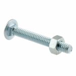 Prime-Line 1/4-20 Carriage Bolts and Nuts with Smooth, Flat Heads 12-Pack
