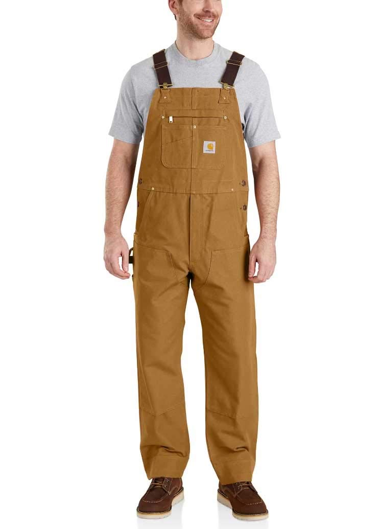 Carhartt Duck Bib Overall Carhartt Brown 102776-211 38x30
