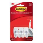 3M Command Small Plastic Wire Hooks 1.625 in. L 3 pk (Case of 6)