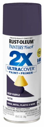 Rust-Oleum Painter's Touch Satin Deep Purple Paint+Primer Spray Paint 12 oz