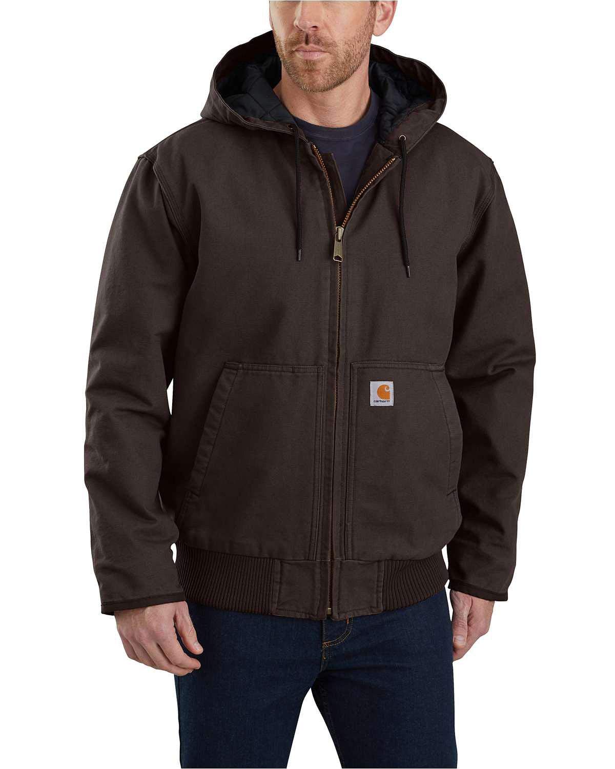 Carhartt Men's Loose Fit Washed Duck Active Jacket 104050 DKB Dark Brown X-Large - Image 2
