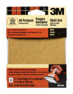 3M 5-1/2 in. L X 4-1/2 in. W 100 Grit Aluminum Oxide Sandpaper 6 pk