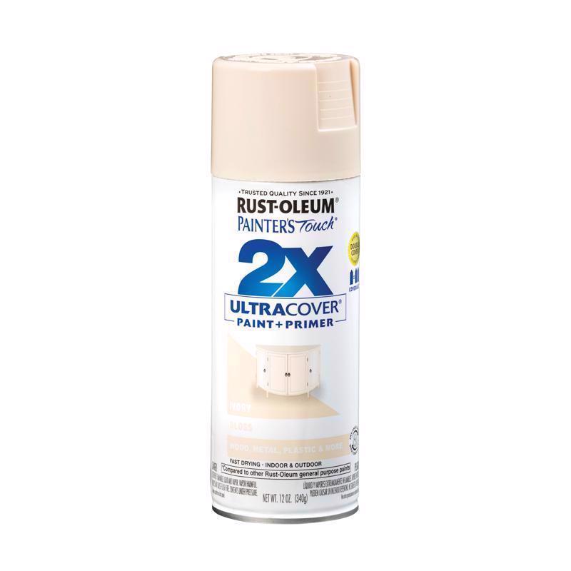 Rust-Oleum Painter's Touch 2X Ultra Cover Gloss Ivory Spray Paint 12 oz