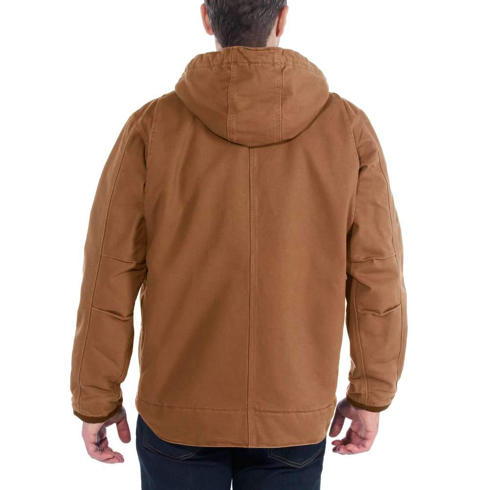 Carhartt Men's Washed Duck Sherpa-Lined Utility Jacket Brown 103826 BRN XL - Image 3
