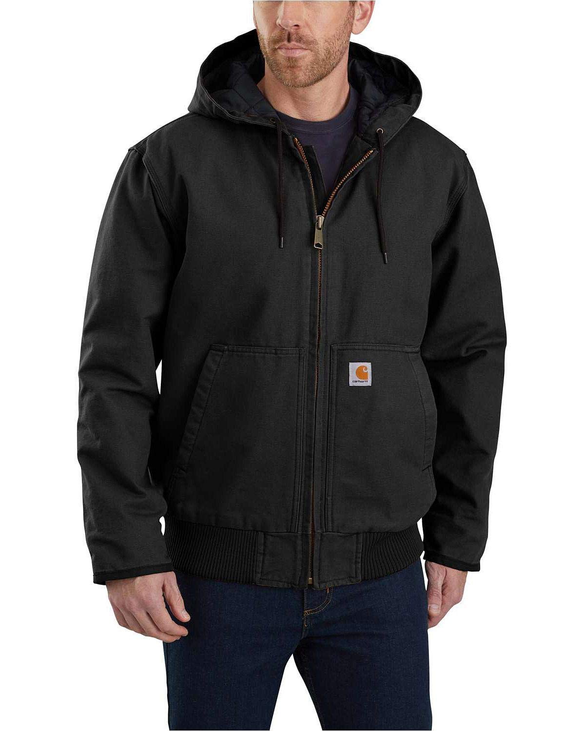 Carhartt Washed Duck Active Jacket Black J130 104050-BLK Large - Image 2