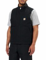 Carhartt Washed Duck Mock Neck Vest - Sherpa Lined Black 104277-BLK XL