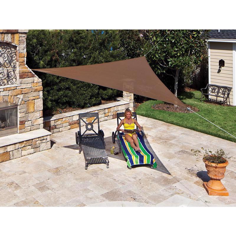 Coolaroo Ready-To-Hang Triangle Shade Sail Canopy 11.9 ft. H X 10 ft. W X - Image 3