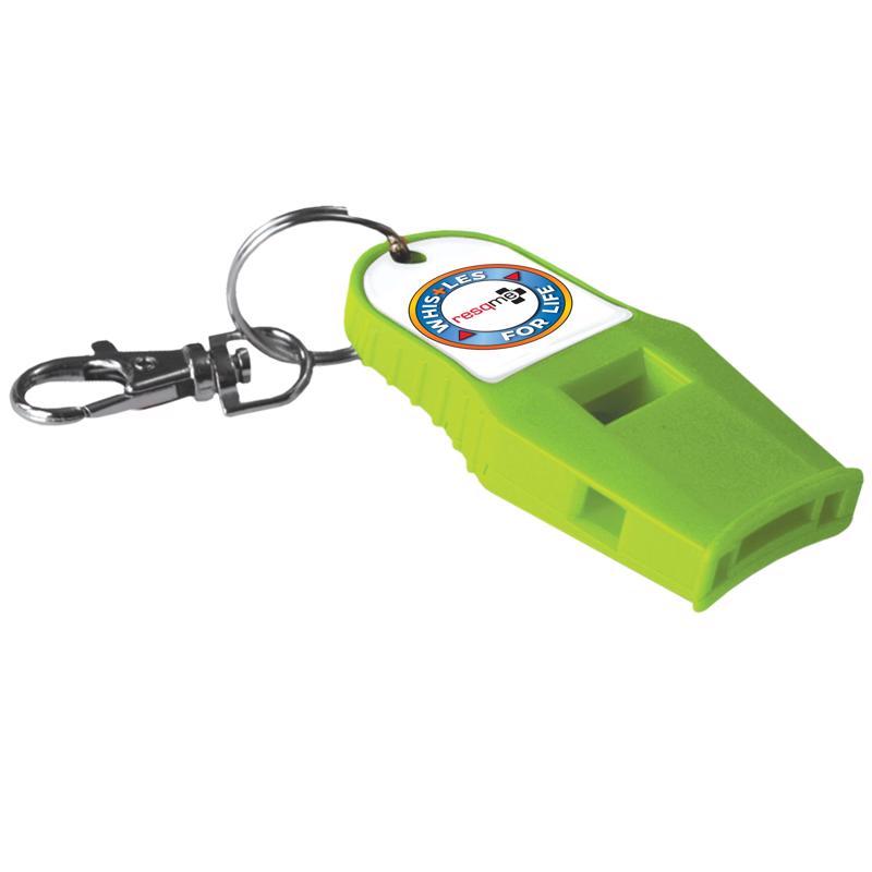 Resqme Green Whistle 1 in. H X 2 in. W X 5 in. L