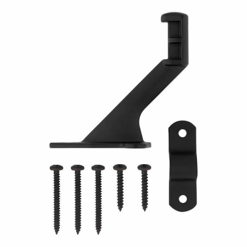 National Hardware Black Steel Handrail Bracket N830-594