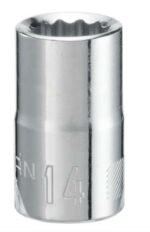 Craftsman 14 mm X 3/8 in. drive Metric 12 Point Standard Socket