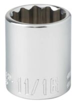 Craftsman 11/16 in. X 3/8 in. drive SAE 12 Point Standard Socket