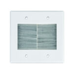 Monster Just Hook It Up White 2 gang Plastic Home Theater Brush Wall Plate