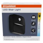 Sylvania Motion-Sensing Battery Powered LED Black Stair Light 66942