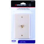 Monster Just Hook It Up Ivory 1 gang Plastic Coaxial Wall Plate 140011-00