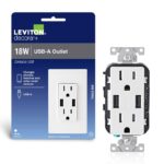 Leviton Decora 15 amps 125 V Duplex White Outlet and USB Charger 5-15R