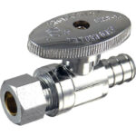 SharkBite 1/2 in. Crimp X 3/8 in. PEX Brass Straight Valve 23057LF