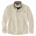 Carhartt Men's Midweight Quarter-Zip Pocket Sweater Fleece Oat Milk Large