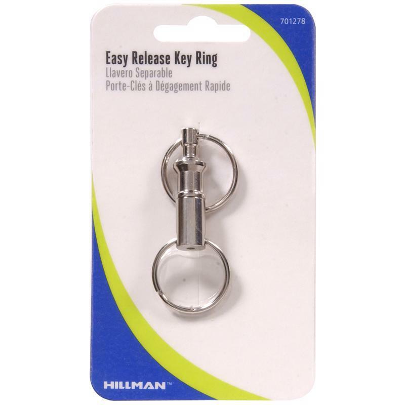 HILLMAN 1 in. D Metal Chrome Pull Apart Key Ring - Image 2