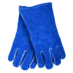 Forney 13.5 in. Leather Welding Gloves Blue Large