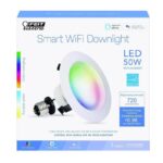 Feit White 5.1 in. W Aluminum LED Smart-Enabled Dimmable Recessed Downlight 8 W