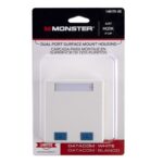 Monster Just Hook It Up White 1 gang Plastic Surface Mount Housing