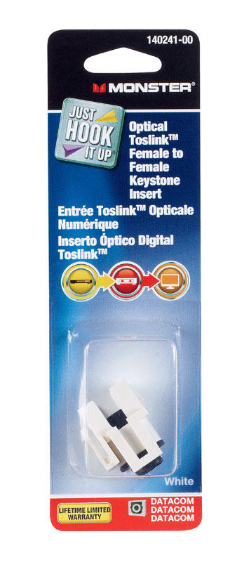 Monster Just Hook It Up Digital Optical Toslink Keystone Insert Digital Optical