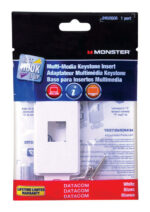 Monster Just Hook It Up White 1 gang Plastic Keystone Wall Plate