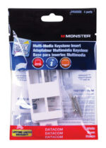 Monster Just Hook It Up White 4 gang Plastic Keystone Wall Plate