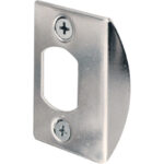 Prime-Line 2-1/4 in. H X 1-7/16 in. L Chrome Steel Latch Strike Plate E 2309