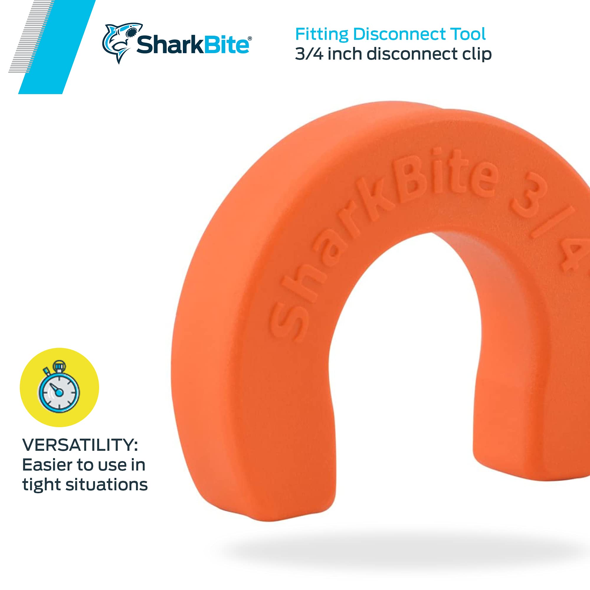 SharkBite 3/4 Inch Disconnect Clip for Push to Connect Brass Plumbing Fittings, U712A - Image 5
