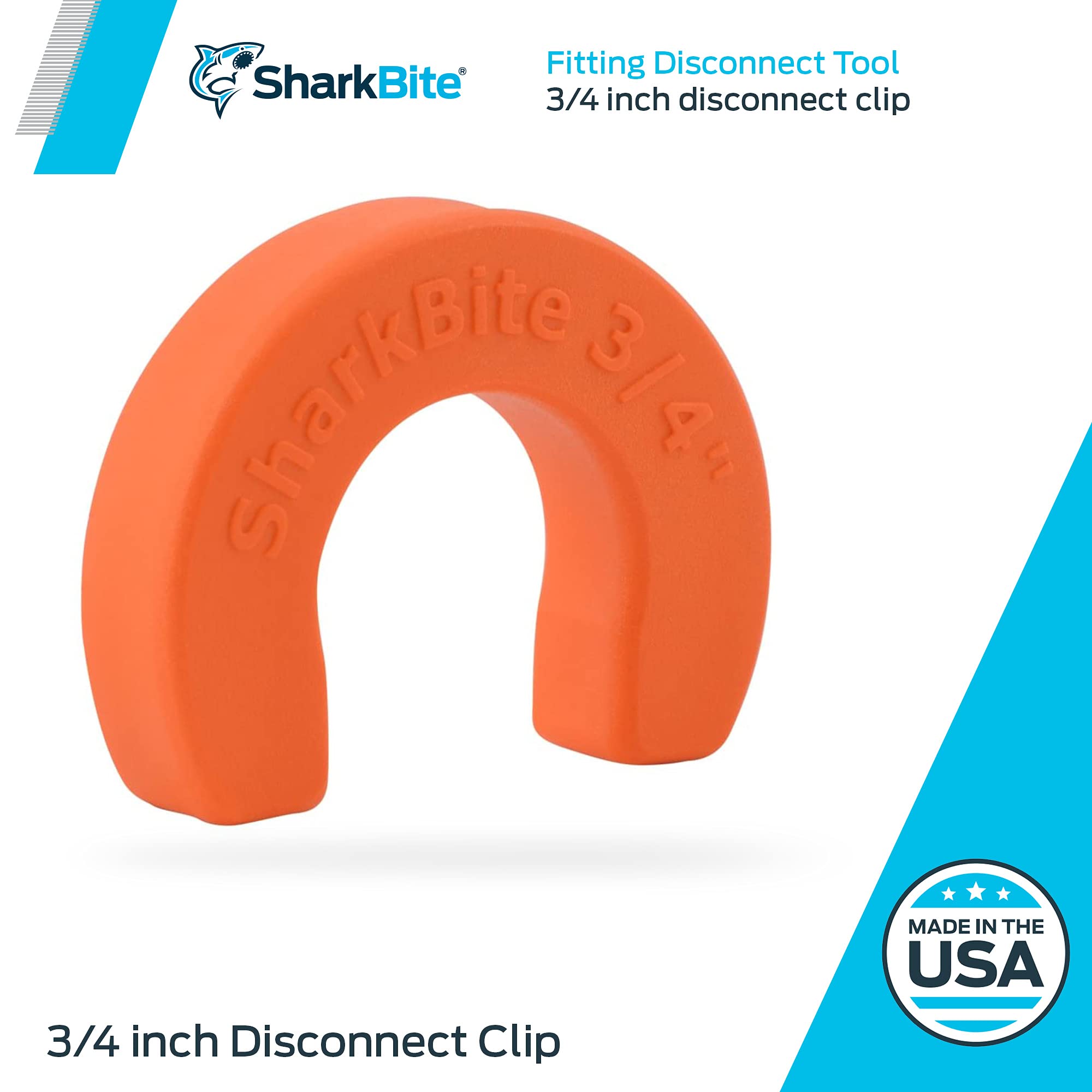 SharkBite 3/4 Inch Disconnect Clip for Push to Connect Brass Plumbing Fittings, U712A - Image 2