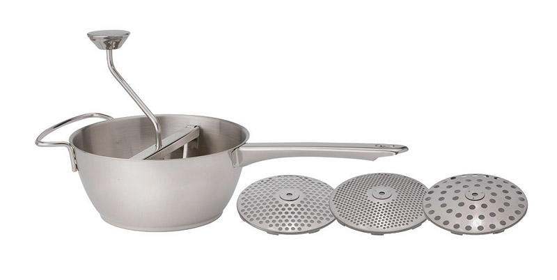 Harold Import 64 oz Silver Stainless Steel Food Mill 4603