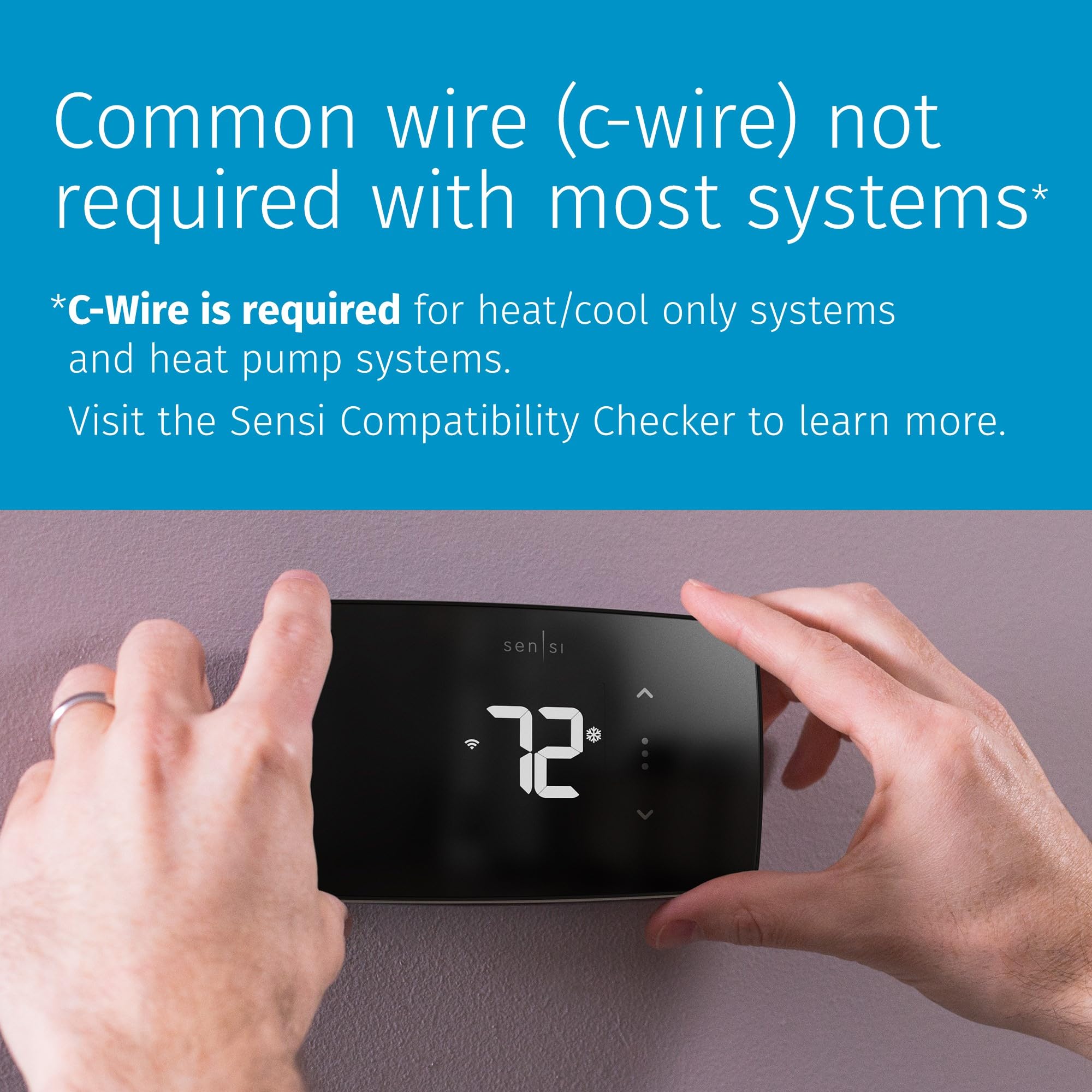 Copeland Sensi Built In WiFi Heating and Cooling Programmable Thermostat - Image 3