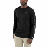 Carhartt Force Sun Defender Lightweight Logo Long-Sleeve T-Shirt Black XL