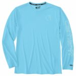 Carhartt Force Sun Defender Lightweight Long-Sleeve Shirt Blue Gleam 106164 2XL