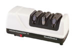 Chef'sChoice Professional Electric Knife Sharpeners With 100-Percent Diamond Abrasives And Precision Angle Guides For 20-Degree Straight-Edge and Serrated Knives, 3-Stage, White